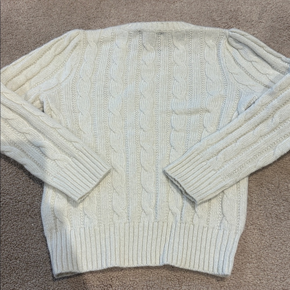 Polo Ralph Lauren Cream Cable Knit Sweater - Picture 5 of 5